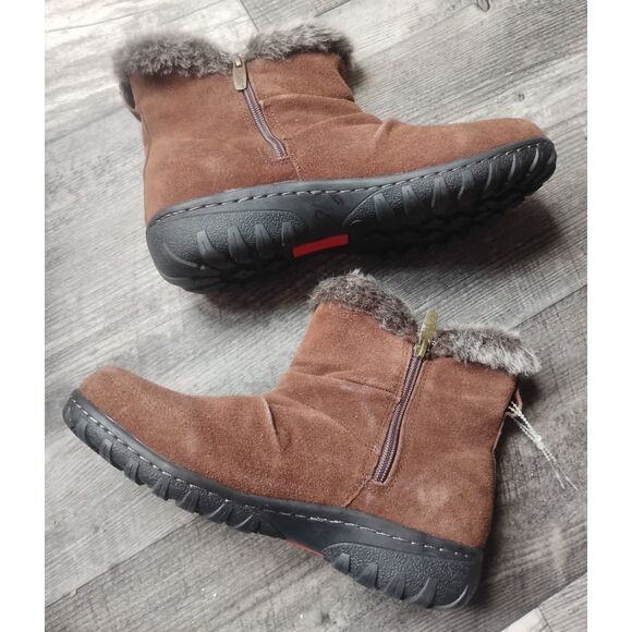 Khombu Women's Size 8M Lindsey Brown Leather Ankle Boots- NWOT - Picture 2 of 8